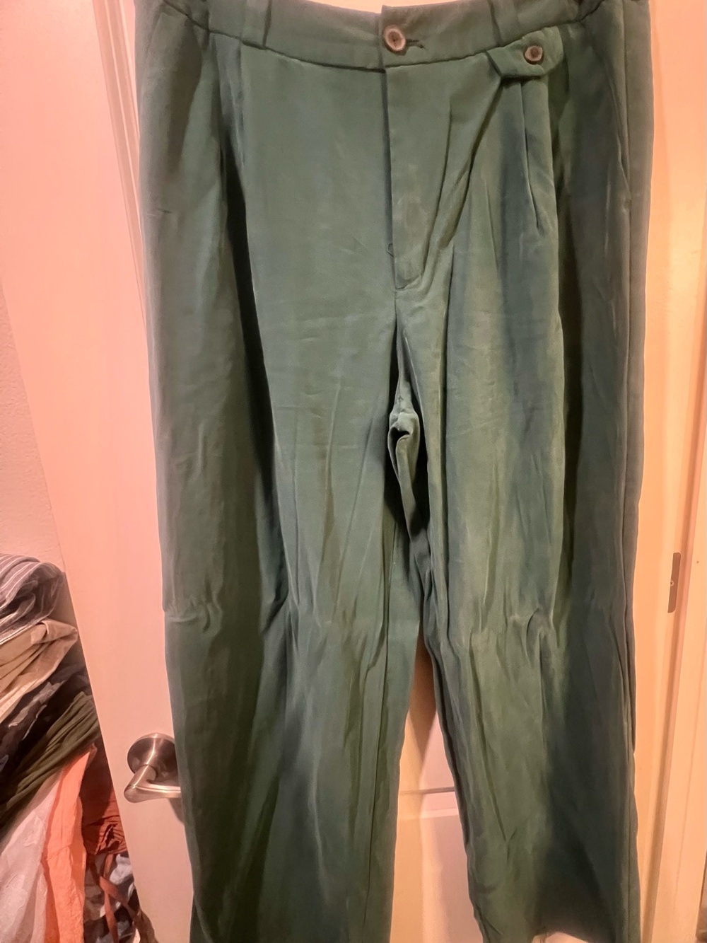 a new day women’s Emerald Green Pleated Dress Pants